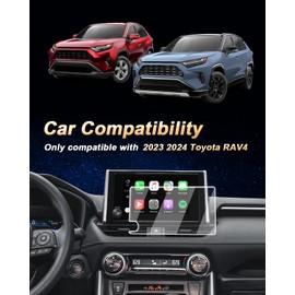 Screen Protector For 2023-2025 Toyota RAV4, 2 Pcs 8-Inch Nano-film Navigation Screen Protector For 2023-2025 RAV4(LE/XLE/Adventure/XLE Premium/SE/Woodland Edition) & 2023-2025 RAV4 Hybrid Accessories - HD Clear & Easy to Install