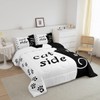 Erosebridal Cat Side & My Side Twin Bedding Set -