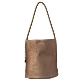 Betaly Women's Bucket Bag, Mini Tote Bag, Small, Lightweight, Suede Tote Bag, Handbag, Soft, Mini Bag, For School or Work, Interview, Handbag, Simple, Round Bottom, Magnet, beige