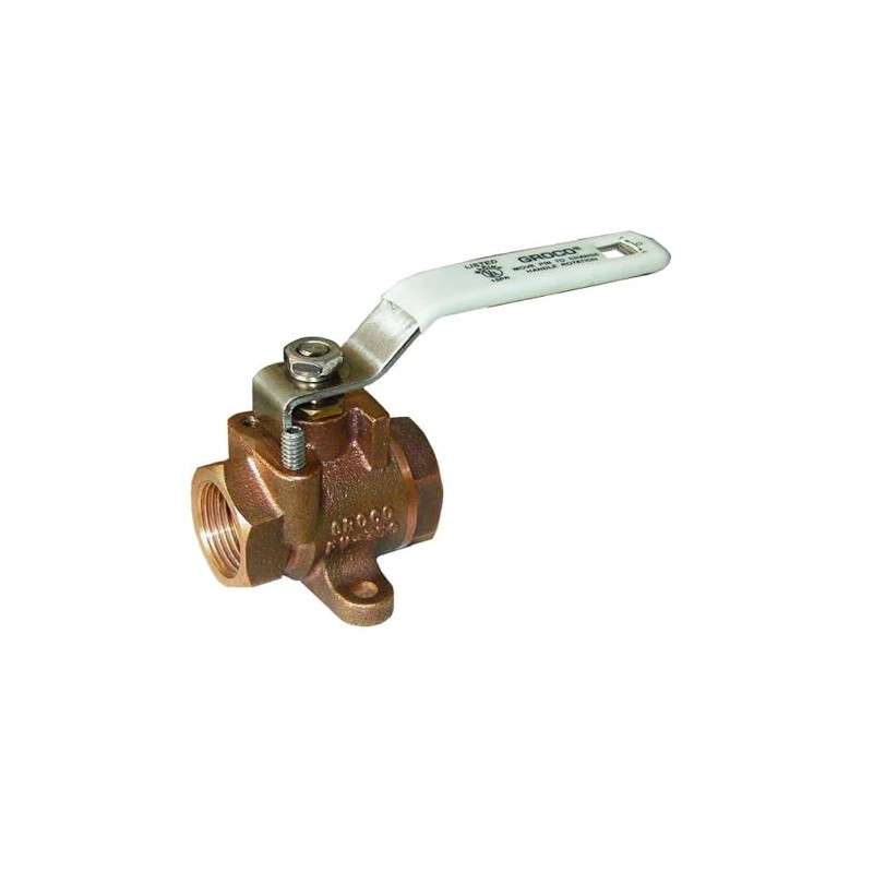 GROCO 1/4" NPT Bronze Inline Fuel Valve