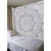 raajsee Grey Mandala Tapestry Bedroom Aesthetic - Indie Wall Tapestry