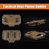 Tactical Vest Phone Holder Molle Mount, Universal Chest Phone Board