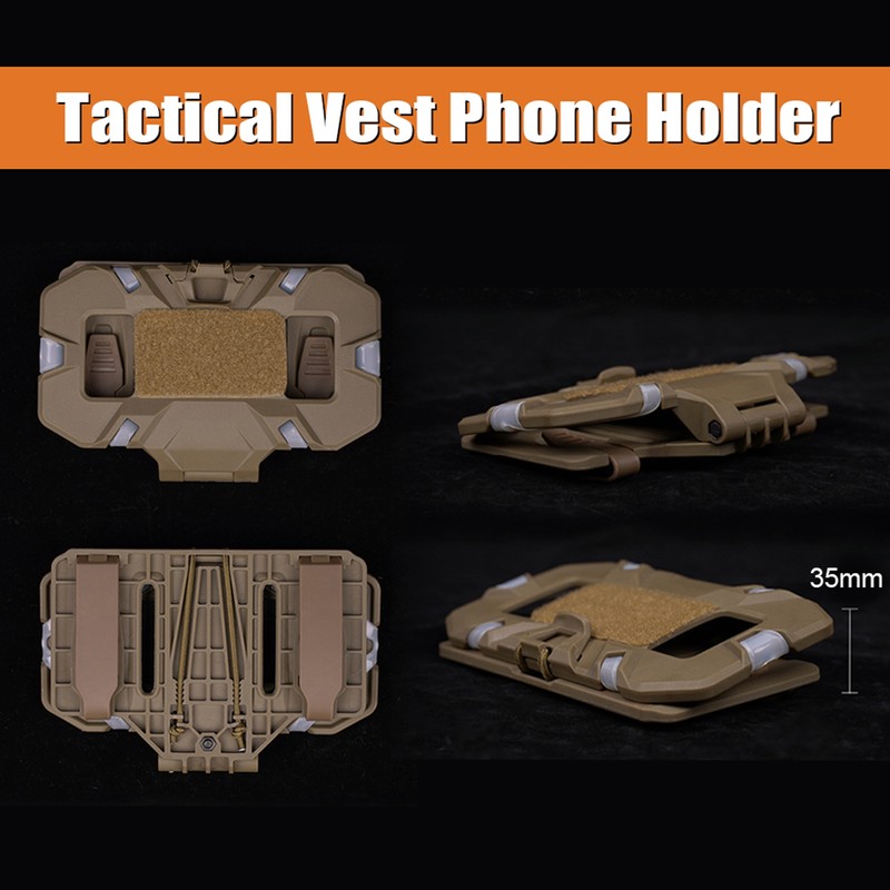 Tactical Vest Phone Holder Molle Mount, Universal Chest Phone Board
