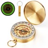 flintronic Outdoor Brass Compass, Pocket Compass, Hiking Compass, Portable with