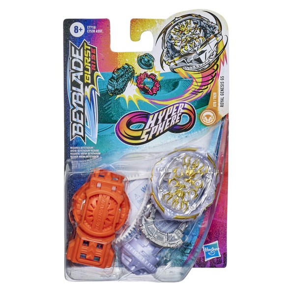 Beyblade Burst Rise Hypersphere Royal Genesis G5 Starter Pack - Stamina Type Battling Top Toy and Right/Left-Spin Launcher, Ages 8 and Up