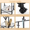 Portable Foldable Clothes Drying Rack - Adjustable Double Extendable Rods