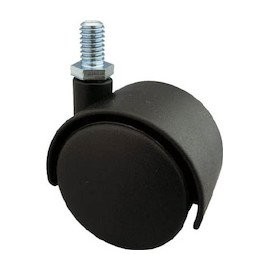 TRUSCO Screw-In Twin Wheel Caster, Nylon Wheel, Swivel, Φ1.6 inches (40 mm), M10, TDG40M10