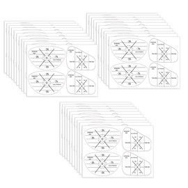 BOOHUQICH Golf Shot Marker Golf Position Sticker Record Ball Dent Markers, Improve Your Hitting Points, Golf Practice Supplies, 30 x 2.8 x 1.8 inches (90 x 45 x 70 x 45 mm)