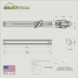 Sea-Lect Designs Angled Pedal Rudder Control Footbrace