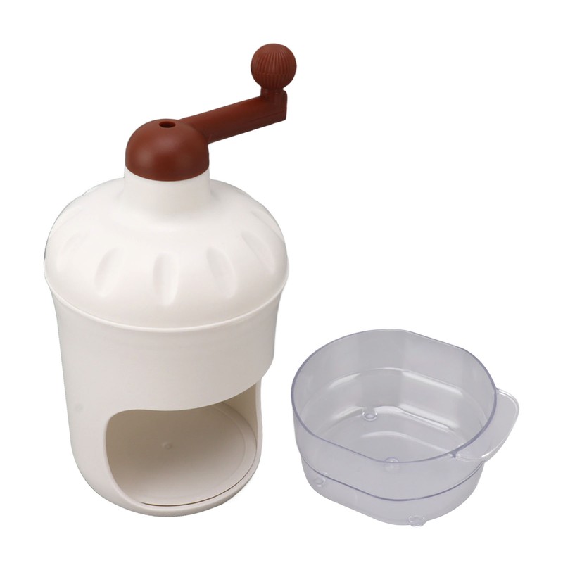 Portable Ice Crusher PP Manual Shaved Snow Cone Machine DIY