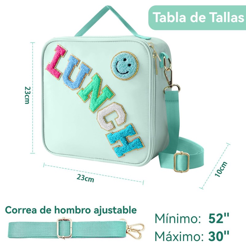 Bolsa De Almuerzo Sonriente,Loncheras Escolares Portátil，adecuado Para Excursiones Escolares, Picnics