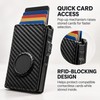 RFID Blocking Carbon Fiber Wallet for Cards and Cash -