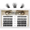PURELEOR Individual Lashes Cluster Lashes Pack for Manga Lashes DIY