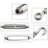 JCBIZ 2pcs M10 Turnbuckle Screw Hook to Eye Strainer Fence