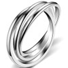 Jude Jewelers Stainless Steel Three-in-One Braided Interlocking Infinity Wedding Band