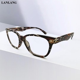 LANLANG Lesebrille 4,0 für Damen Herren, einschließlich 1,0–4,0 Dioptrien, klare Linse, PC-Rahmen, leicht, farbenfrohes Design, R-T006, 3,5 Dioptrien