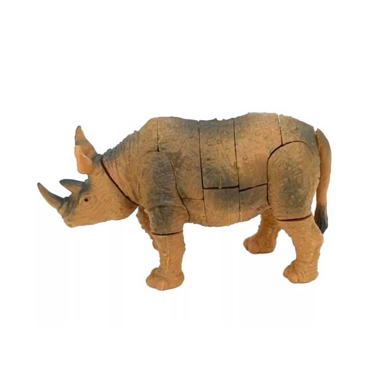 DILLON Rhino, Rhinoceros 3D Interlocking Puzzle Plastic Replica 3" -