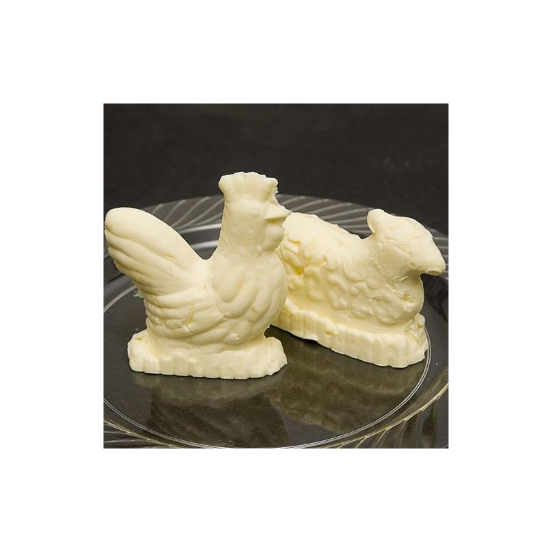 German Hand Made Finely Carved 2 Piece Butter Mold Rooster