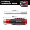 GEINXURN Ratcheting Screwdriver with Bit Storage Multi-bit Magnetic 1/4" Hex