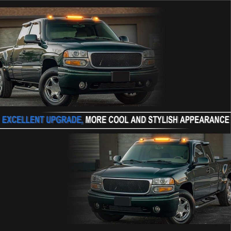 SHINEFIT LED Cab Roof Lights Replacement for 2000-2007 Silverado Sierra