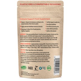 Immune Support Supplement – Together Health – Whole Food Nutrients – Vitamin C, Zinc, Selenium & Live Bacteria – Vegan Friendly – Made in The UK – Pack of 3-90 Vegecaps