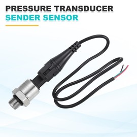 sourcing map Pressure Transducer Sender Sensor with Connector, G1/4" 750 PSI Stainless Steel Pressure Transmitter for Oil Fuel Water Air