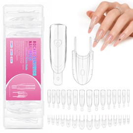 Sandwich Dual Nail form, Nail Tips for Gel Extensions Clear Nails (120Pcs)