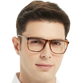 WEMOOTANTS Oversized Mens Reading Glasses 3.5 Square Readers Light Fashion Nerd Reader 1.00 1.25 1.50 1.75 2.00 2.25 2.50 2.75 3.00 3.50 Tortoise