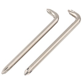2 Stück L-förmiger 90 Grad rechtwinkliger Schraubendreher, 6 mm PH2 Kreuzschlitzschraubendreher, kurzer Arm für Fender, enges Handwerkzeug