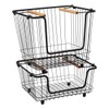 5five - Stackable Metal Basket "Blackwood" Medium Format