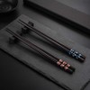 Haosell 2 Pairs Set Chopsticks Black + 2 Pieces Chopsticks