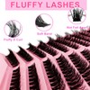 Eyelash Extensions Set, 200 Pieces, Fluffy Artificial Eyelash Clusters, Lashes