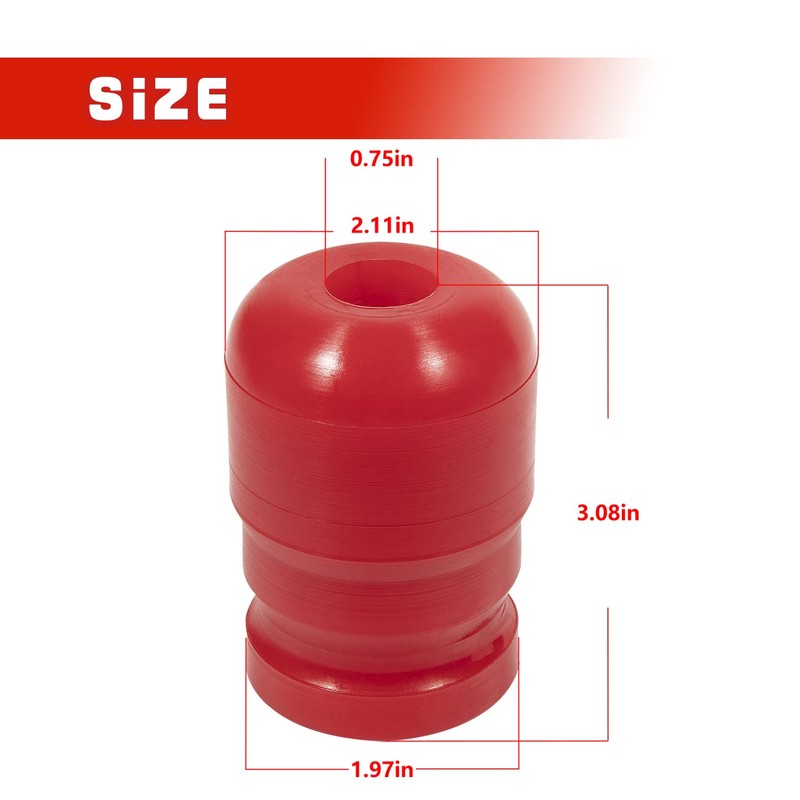 1-1303 Front Bump Stops for 07-18 Jeep Wrangler JK/JKU (2Pcs)