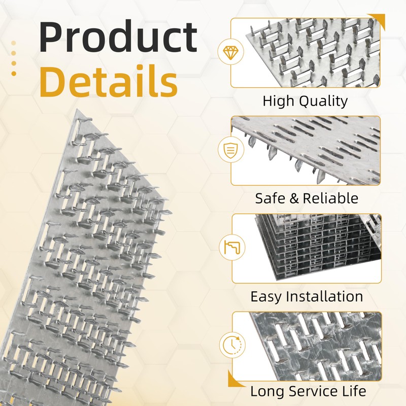 30 Pack 4x8 inch Truss Mending Plate with 8mm Nail