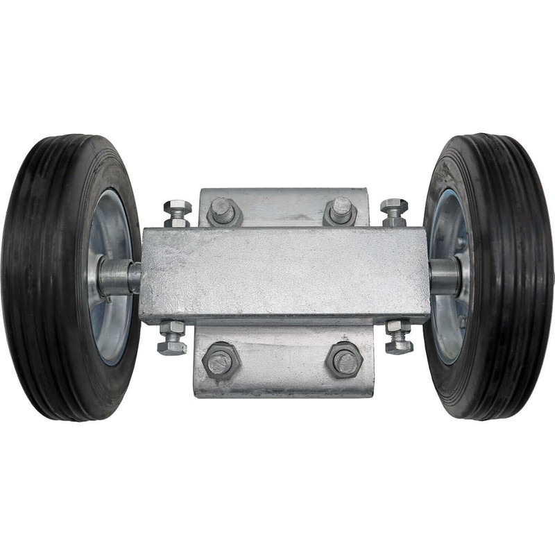Rolling GATE 6" Wheel Carrier: for Chain Link Fence Rolling/Sliding