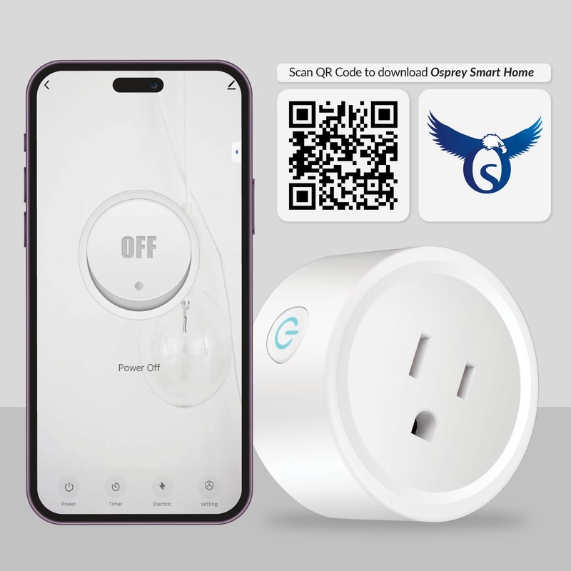 Osprey Smart Plug, Wi-Fi Outlet Socket Compatible with Alexa and