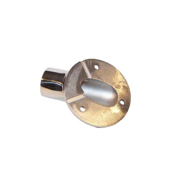 Aurora Stainless Boat Rail Round Base 30° 7/8" 22mm