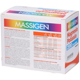 4 x Massigen Magnesio Potassio Zero Zuccheri 30 Buste con Vitamine Stanchezza e Affaticamento