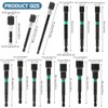10 Pieces Magnets Hex Socket Set, 6.35 mm 1/4 Inch