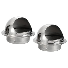 PATIKIL 6 Inch Dryer Vent Cover, 2 Pack Stainless Steel Round Dryers Vent Cover Outlet with Backdraft Damper Wall Vent Outside External Extractor Dryer Vent Cap for Bathroom Kitchen
