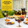 LIVIVO Prism Diamond Etched Plastic Acrylic Plates for Special Occasions