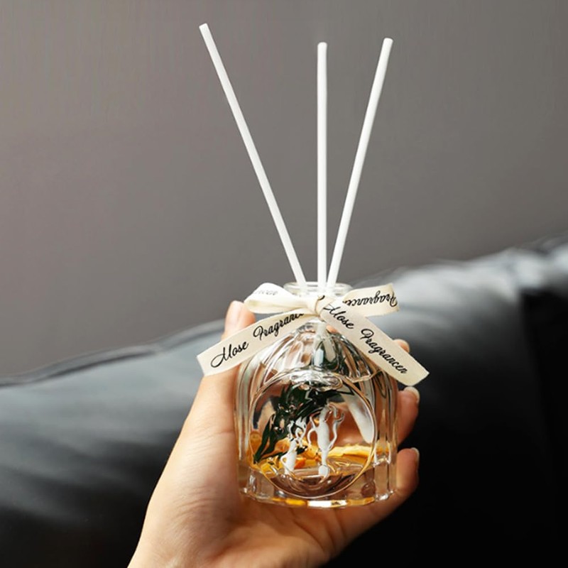 TUPANDY 100ml/3.3oz Fragrance Glass Diffuser Bottle Empty Diffuser Bottle Diffuser