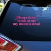 Please Don't Honk at Me My Mom is Dead Car