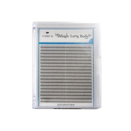 Amber Lash Magic Long Body 3D Premade Volume Fan lashes [720 Fans] (D(CC) Curl, 10mm)
