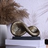 5.5‘’ Infinity Knot Sculpture - Abstract Decorative Object, Modern Infinity