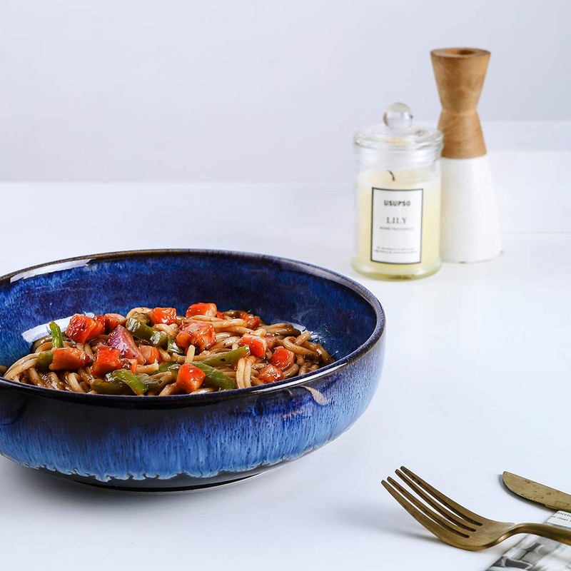 KOOV Ceramic Bowl, 46 OZ Pasta Bowls Set of 4,