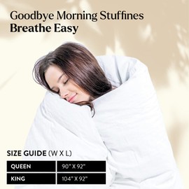 Miracle Made Cooling Comforter - White, Full/Queen - 3-Temperature-Zone Silver Infused Breathable Bedding Comforter - Cooling Blanket