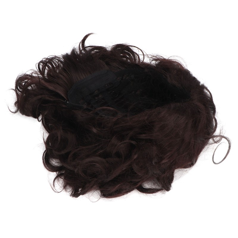 Men Short Black Wigs Soft Texture Breathable Adjust Net Firmly