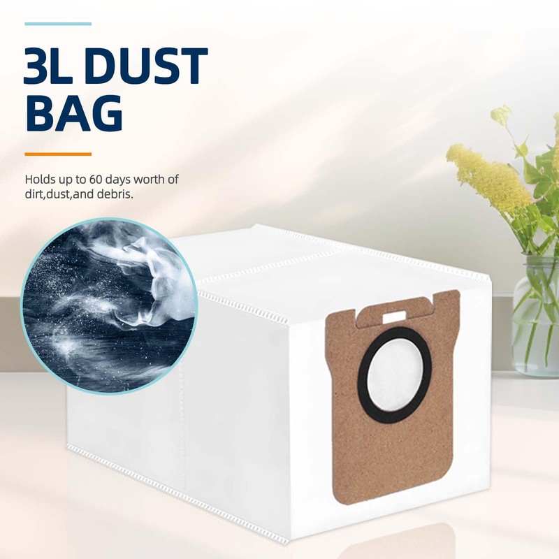 12 pcs Disposable Vacuum Dust Bag: for Dreame L10 Ultra