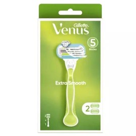 Venus 비너스 엑스트라 스무스 여성용 면도기 2UP(면도기1개+면도날2개)/ 여성 제모 Venus Extra Smooth Women's Razor 2UP (1 Razor + 2 Cartridges) / Women's Hair Removal
